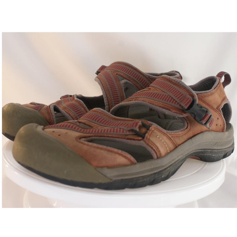 Keen Arroyo II Mens Hiking Sandals Burgundy Leather Trail Shoes US 10 EU 0308